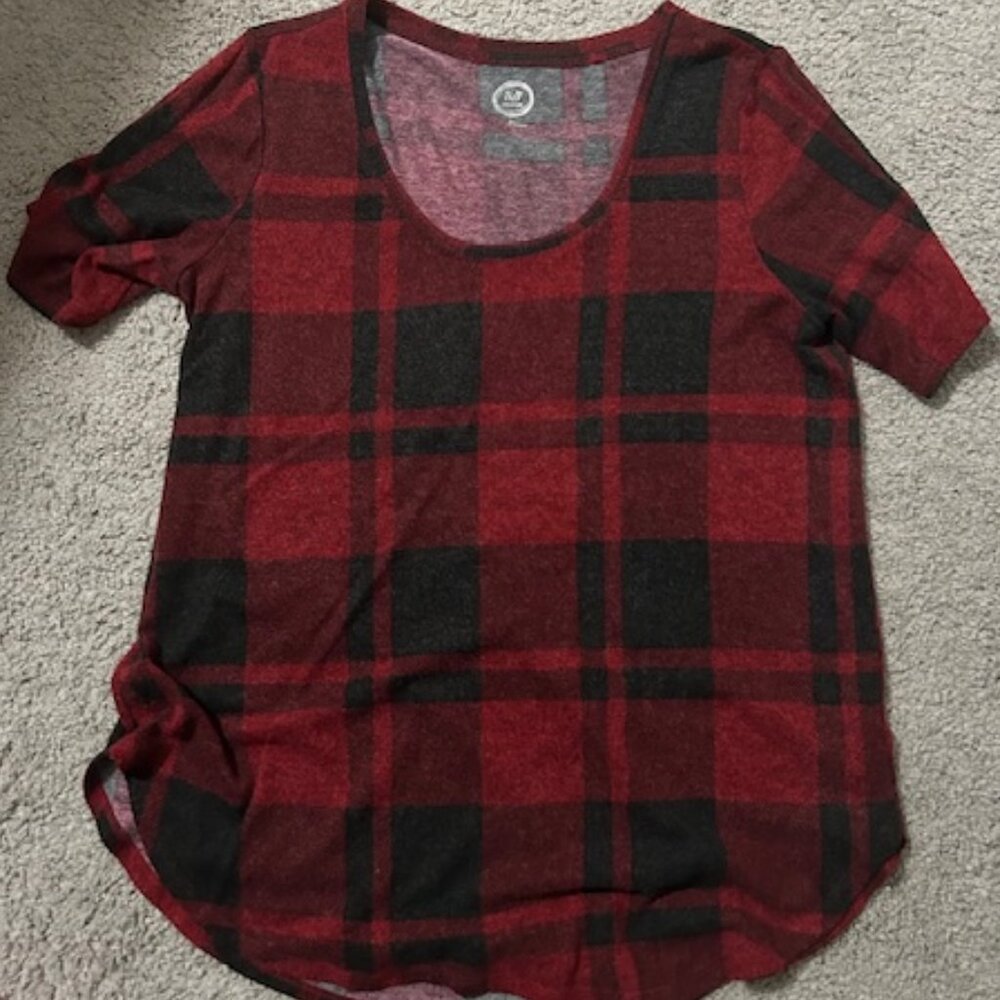 Maurices 24/7 Plaid 3/4 Sleeve Shirt - Like New